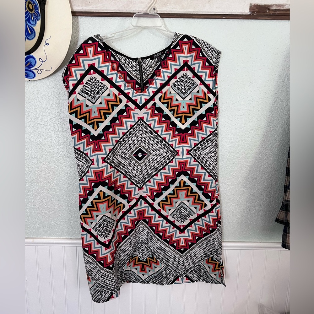 BeBop Tribal Print Dress with Zipper